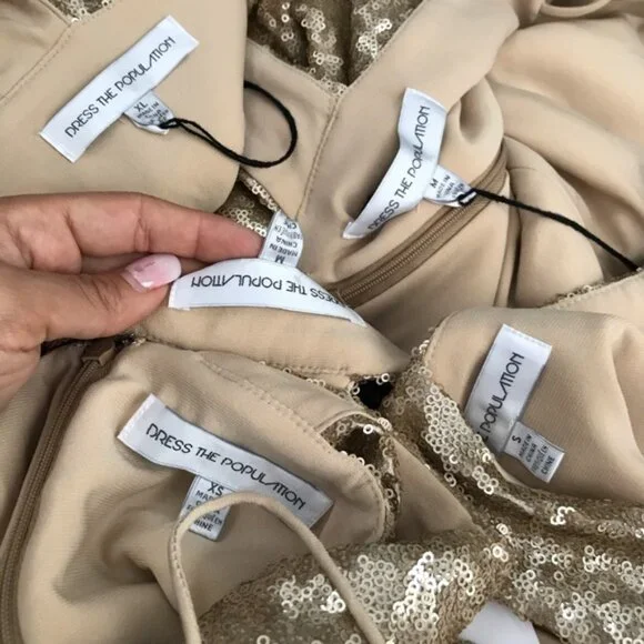 Dress the Population Raven Sequin Gown - Picture 7 of 7